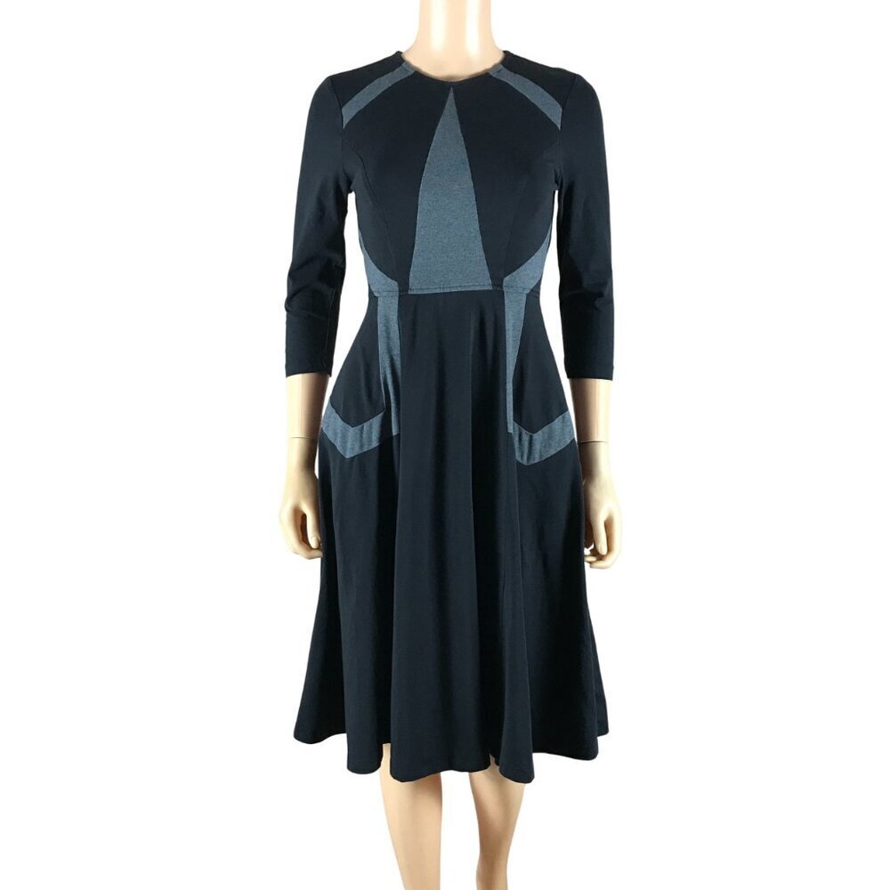 eShakti Cotton Jersey Fit & Flare Dress Size 0